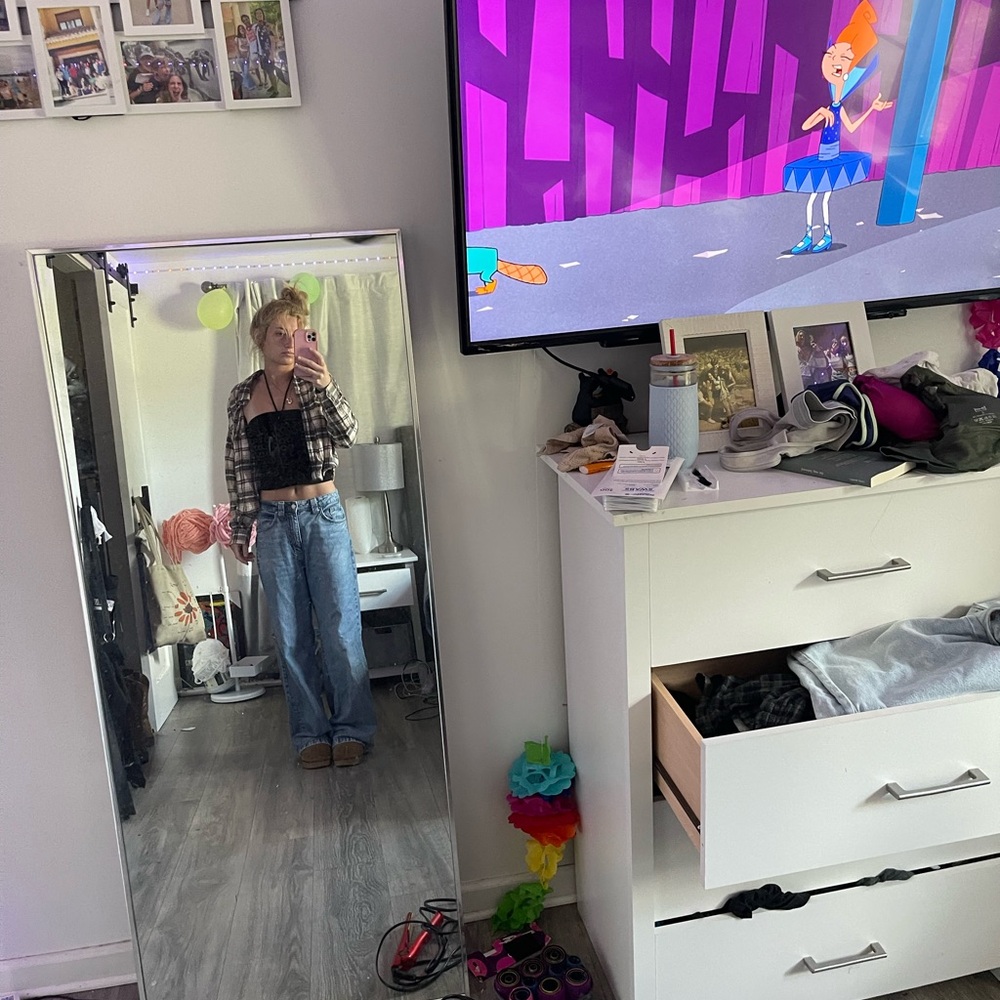 Plaid Shirt and Blue Jeans Outfit